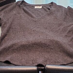 Double Zero Charcoal Knit Top